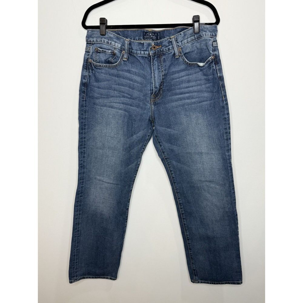 Lucky Brand Men Jeans Size 34x29 Blue 361 Vintage Straight Workwear Medium Denim